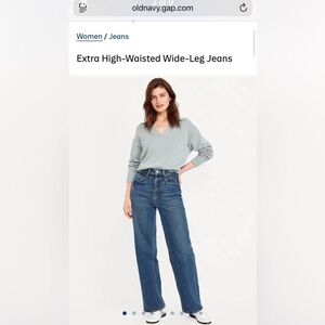 Old Navy Sky High-Waisted Wide-Leg Jeans